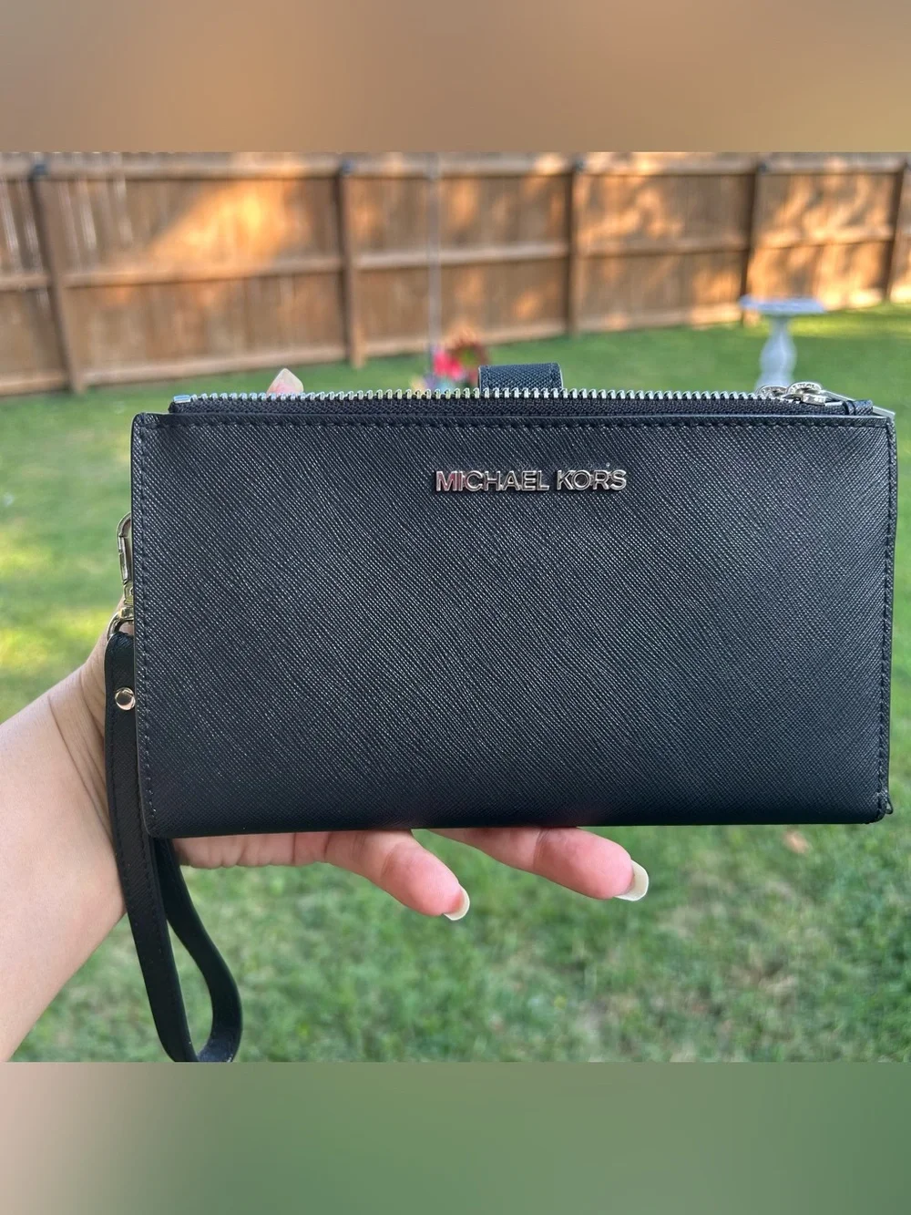 Michael Kors Black Saffiano Leather Wristle